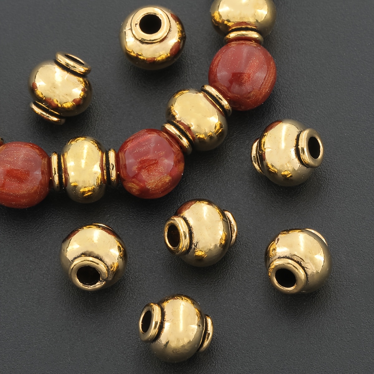 10pcs Lantern Shape Spacer Beads for Handmade Jewellery